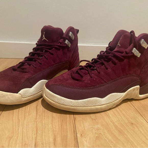 Maroon suede Air Jordan womens size 8.5 - Picture 1 of 4